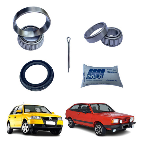 Kit Rolamento para Uma Roda Traseira FOX GOL GOLF PARATI PASSATI POLO SANTANA QUANTUM