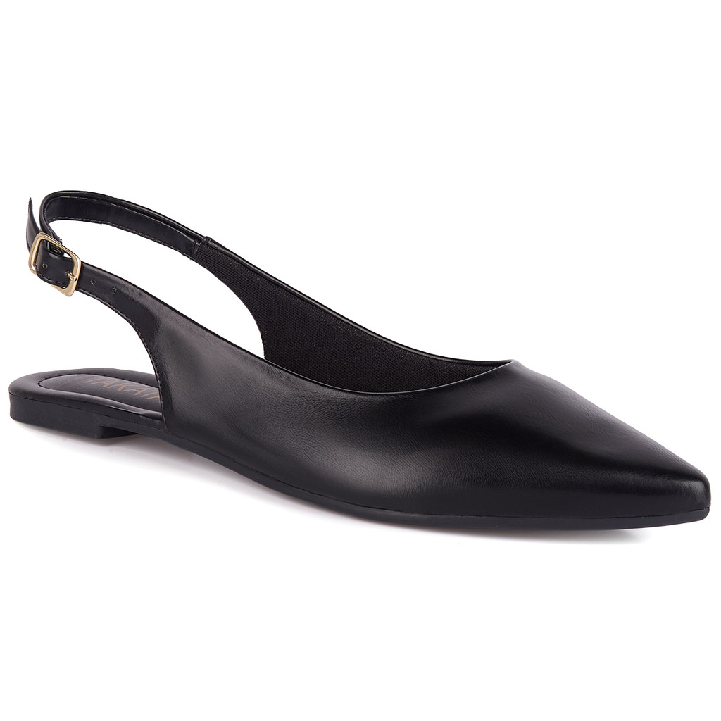 Sapatilha Rasteira Feminina Slingback Bico Fino Sandália Moda Sapato Casual Social Confortável