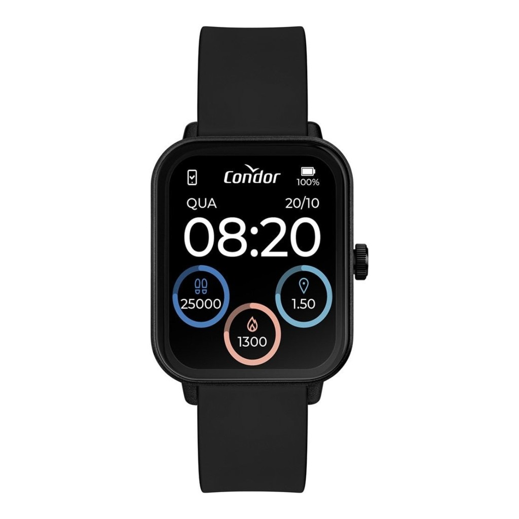 Relógio Smartwatch Condor Unissex Bluetooth Chamadas Preto Caixa em Resina em Oferta na Shopee