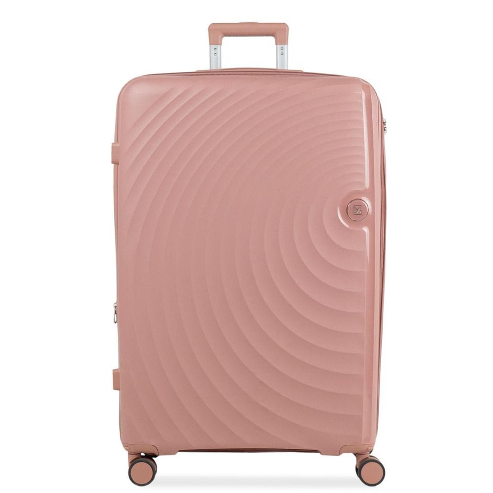 Mala Média 23kg Polipropileno 4 Rodas Cartagena Rosé