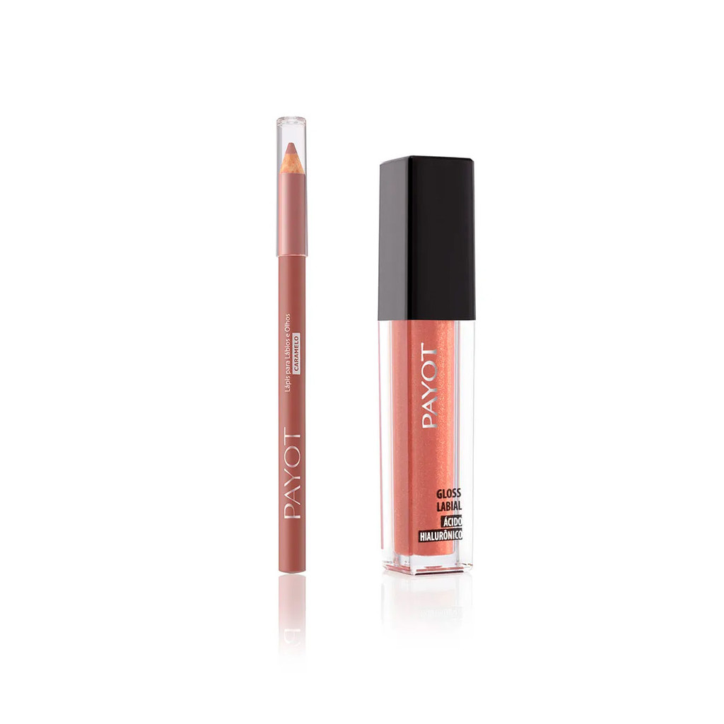 KIT LÁBIOS PAYOT - 9: Gloss IBIZA + Lápis CARAMELO em Oferta na Shopee