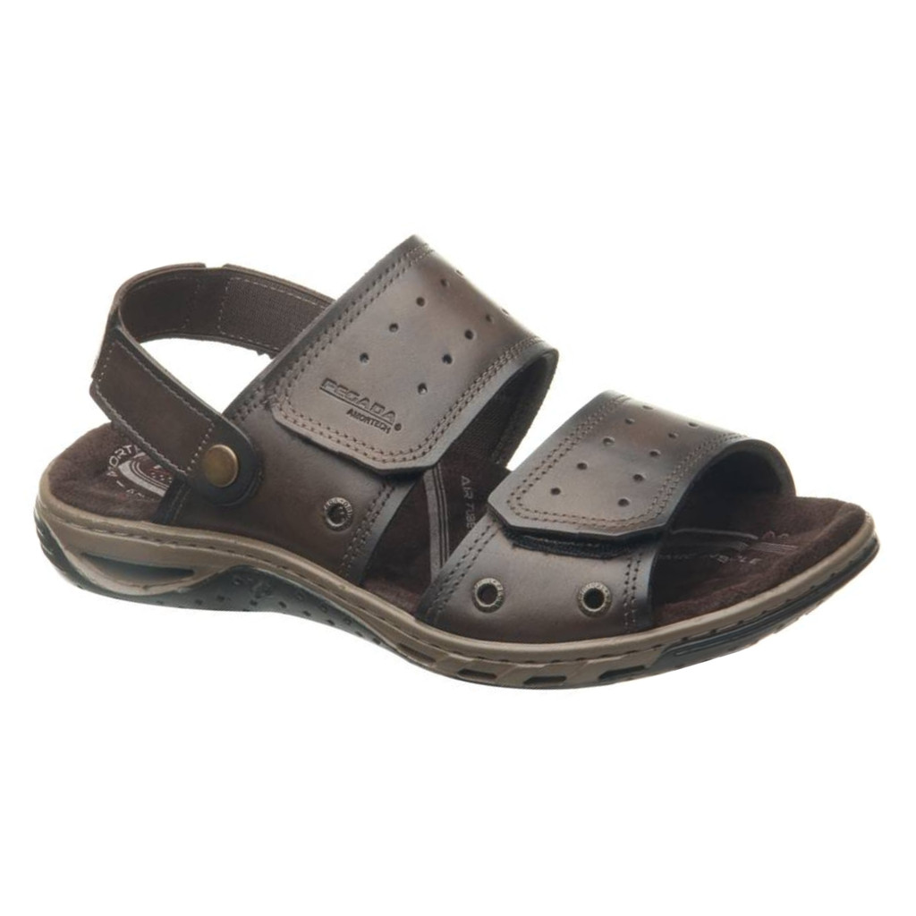 Sandália Papete Masculino Couro Pegada Amortecedor 131668