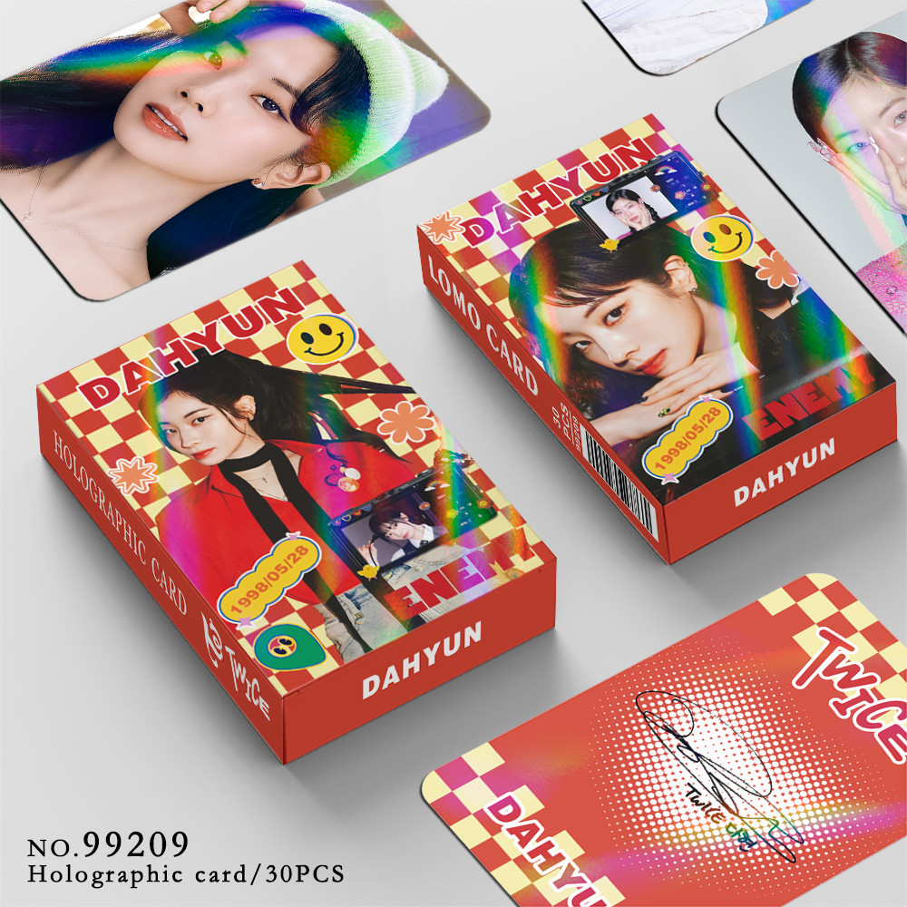 30 Unidades Duas Vezes Dahyun Este É Para Cartões Lomo Com Holograma A Laser Casa Doce Uma Vez Fotográficos Holográficos