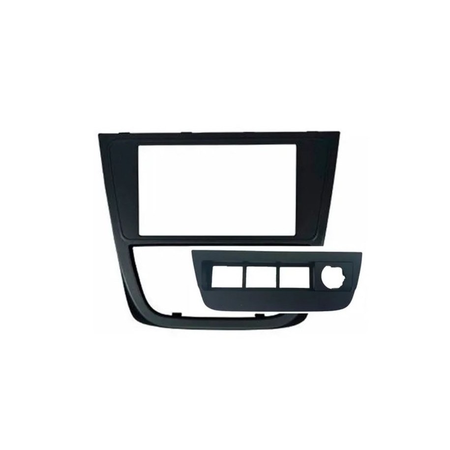 Moldura 2 Din VW G5 Gol, Saveiro, Voyage Suporte 4 Botões - Preta em Oferta na Shopee