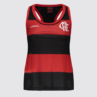 Regata Flamengo Presença Feminina Vermelha e Preta em Oferta na Shopee