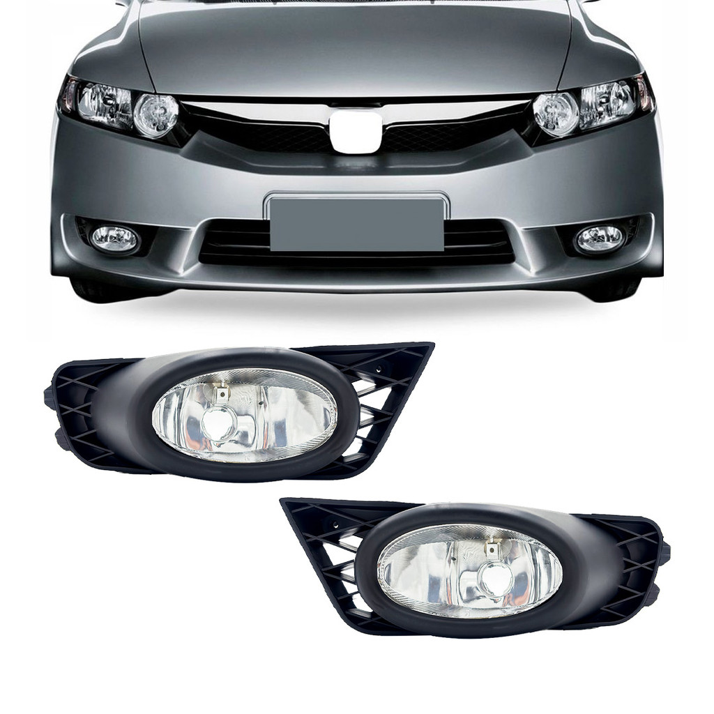 Par Farol Milha Civic 2009 2010 2011 Auxiliar Neblina