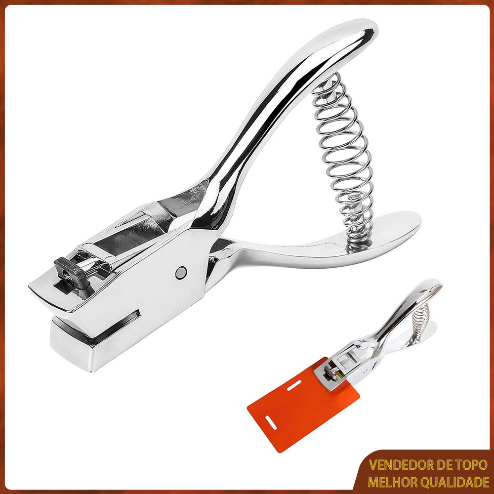 Perfurador manual portátil oval 15 mm x 3 mm adequado para cartões de papel cartolina plástica