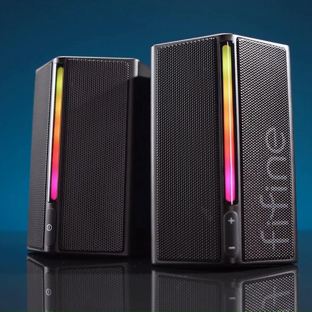 Caixa De Som Gamer Fifine A20, Estéreo, RGB, USB/3,5, Preto - detalhe