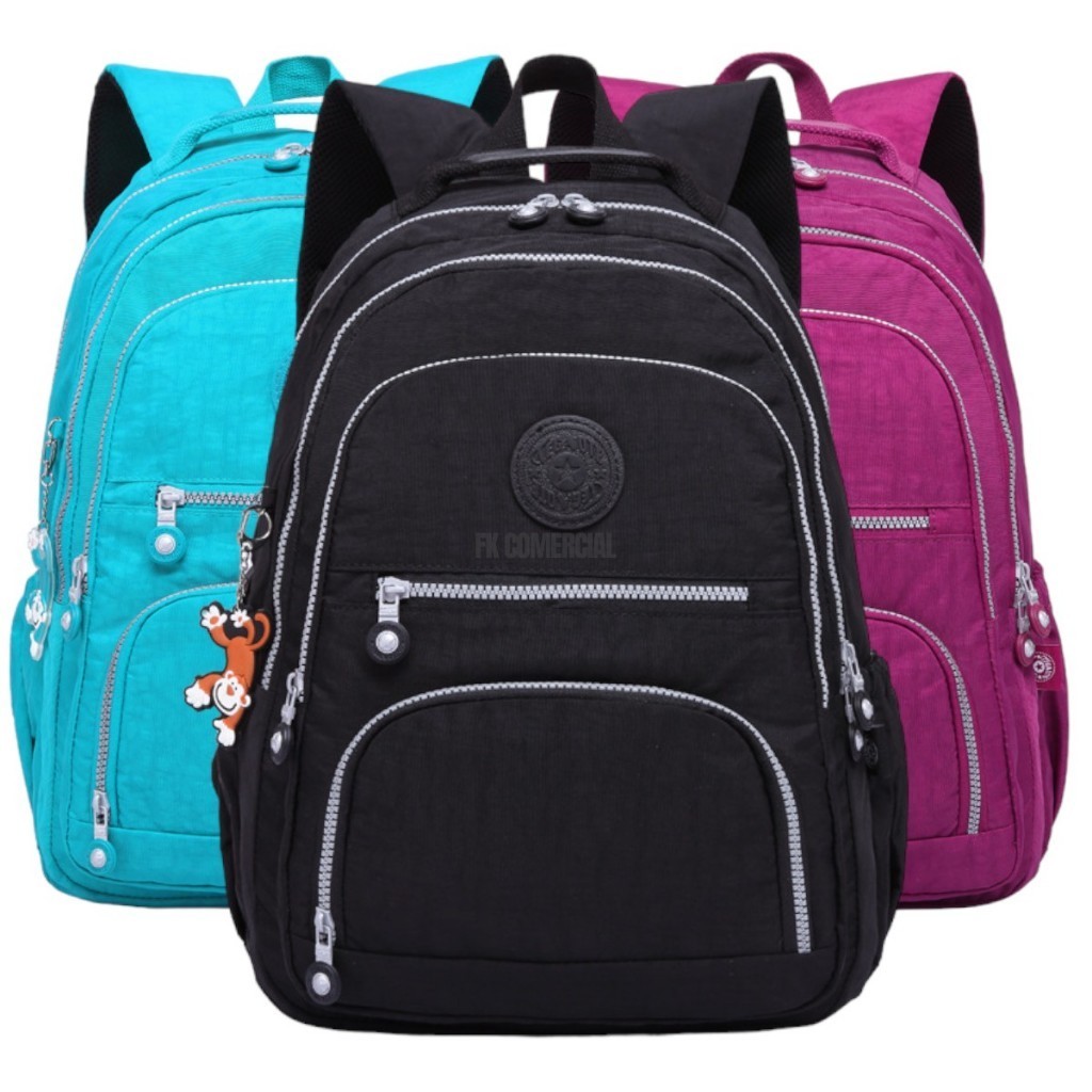 Mochila Escolar Feminina Básica Bolsa Faculdade Reforçada Diversas Cores em Oferta na Shopee