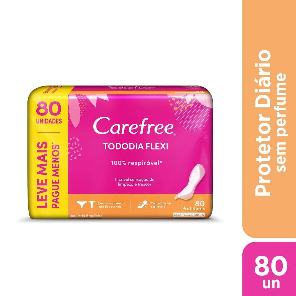Protetor Diário Carefree Tododia Flex Sem Fragrância 80Un em Oferta na Shopee