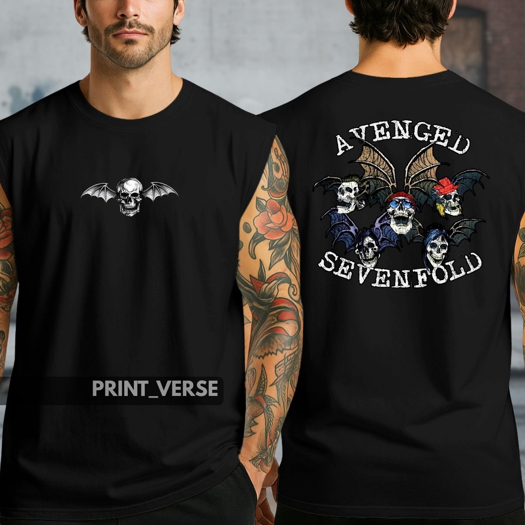 Camisa Regata Banda Rock Avenged Sevenfold A7X Metal Oversized em Oferta na Shopee