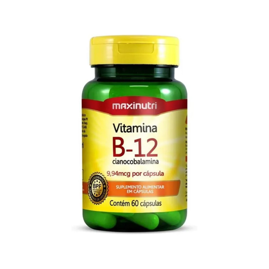 Vitamina B12 Cianocobalamina 60 Cáps Maxinutri em Oferta na Shopee