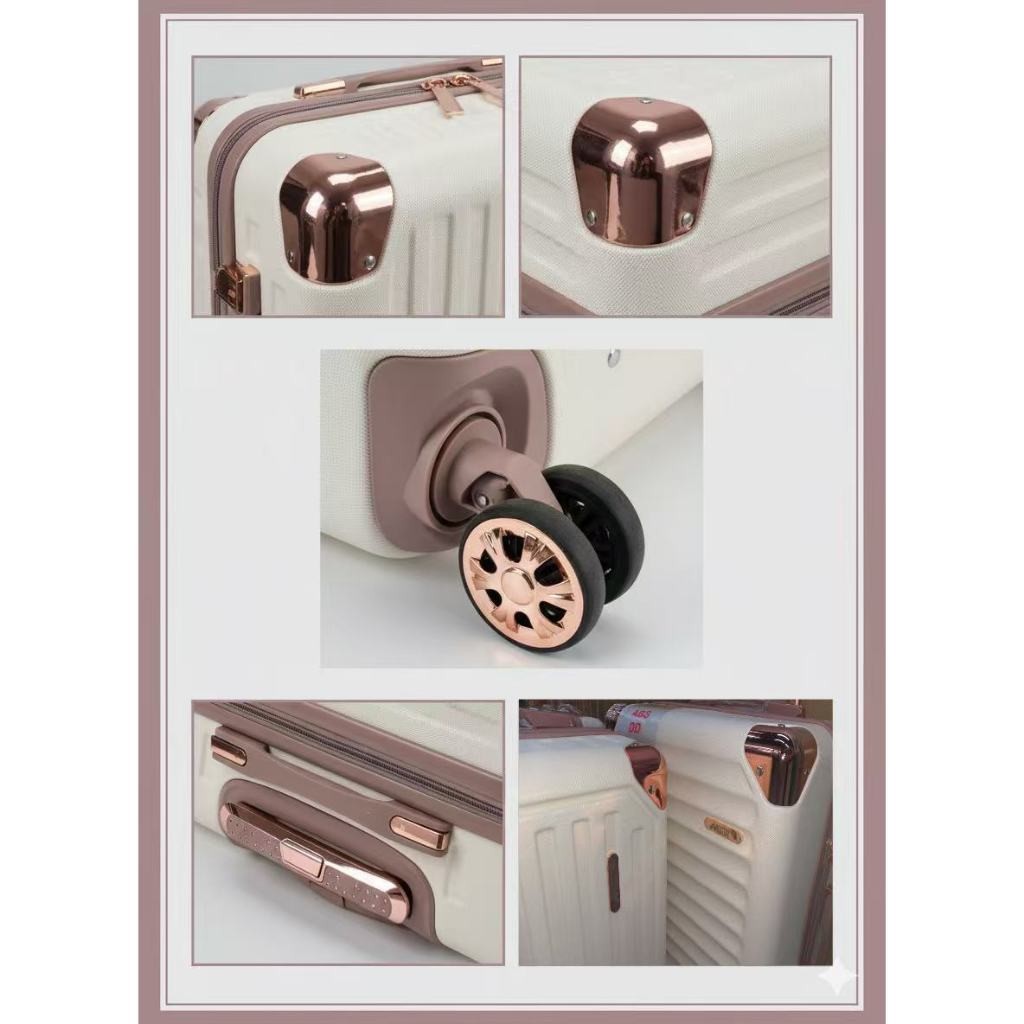 Mala de Bordo ABS Rígida, Rodinhas 360° Removíveis, Cadeado com Senha Numérica - Capacidade 7Kg/10Kg/12Kg/15Kg, PROMOÇÃO