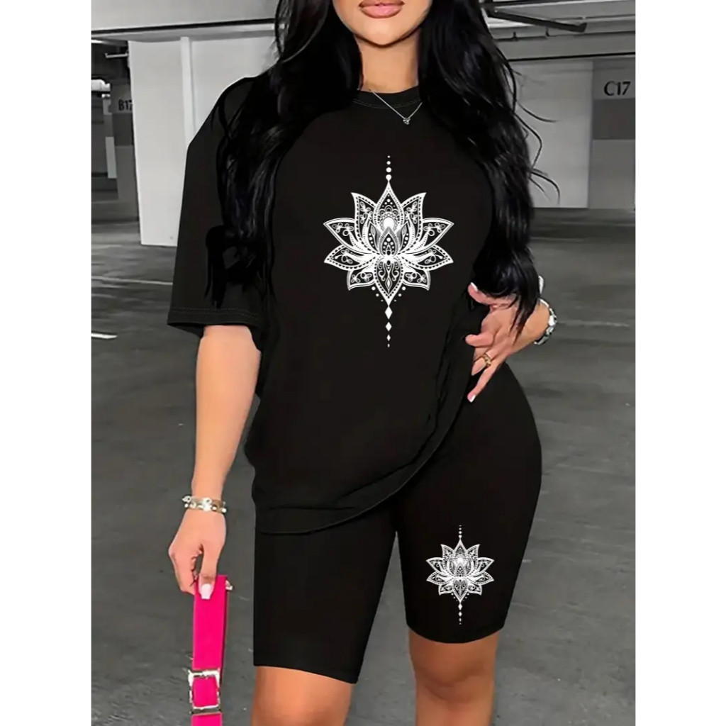 conjunto feminino academia confortavél academia e treino estiloso Mandala