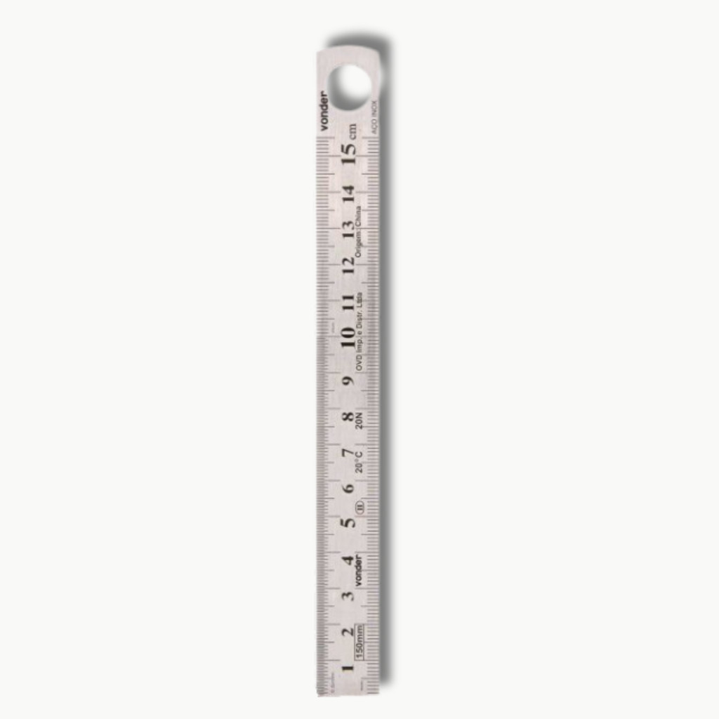 Régua Escala Rígida de Aço Inox 150mm Precisão Durabilidade