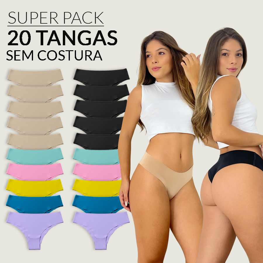 Kit 20 Tangas Sem Costura Corte Laser – Não Marca Roupas, Conforto Diário em Oferta na Shopee