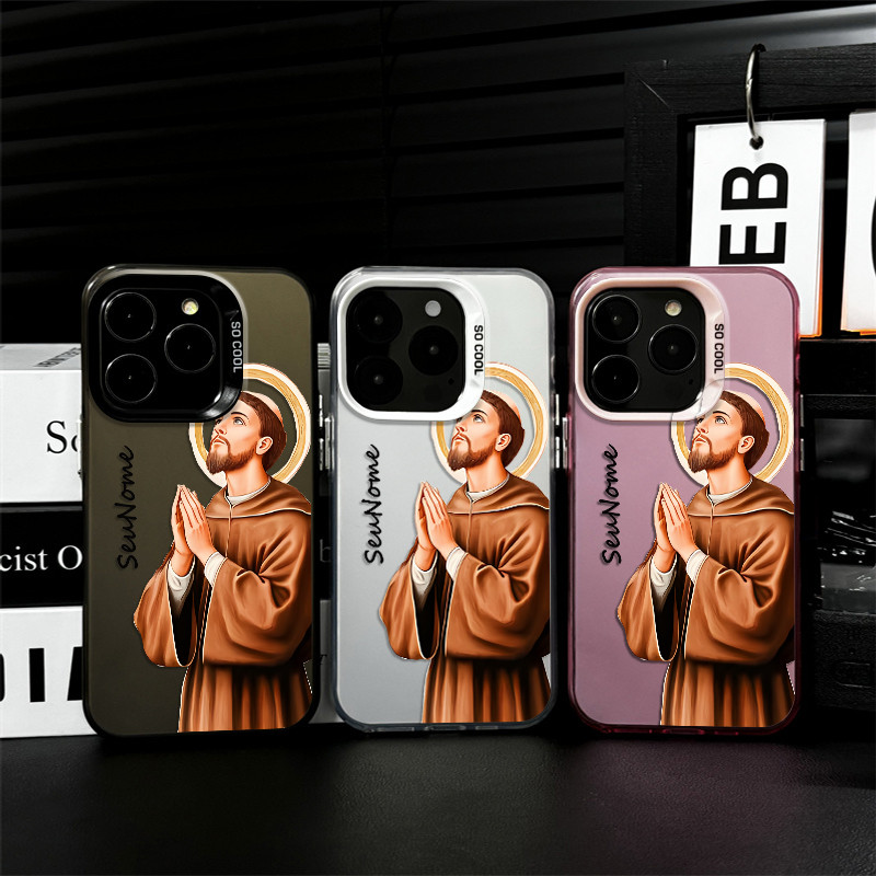 Capinha de celular personalizada religião Santos de Jesus para iPhone xr xs max 16 15 14 13 12 11 pro 16 plus Capa D038