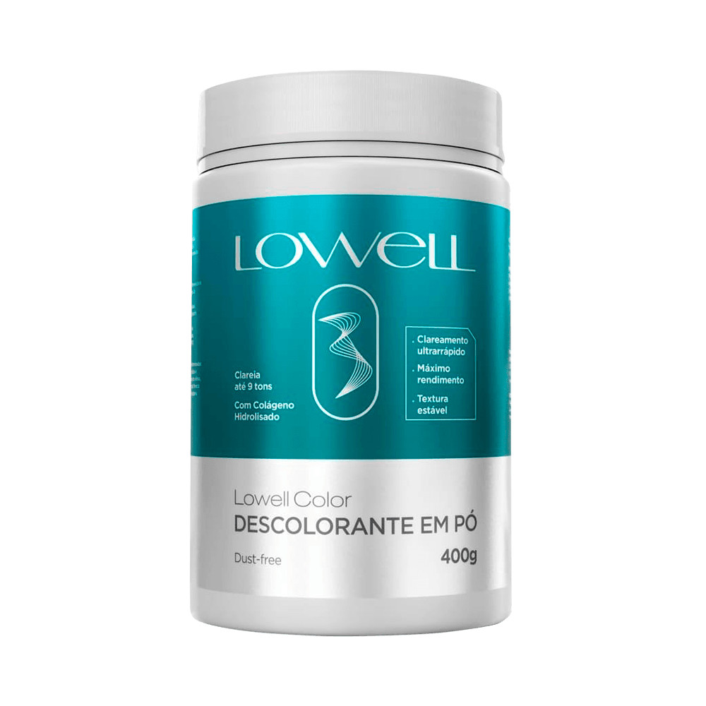 Descolorante em Pó Lowell Dust-Free 400g em Oferta na Shopee