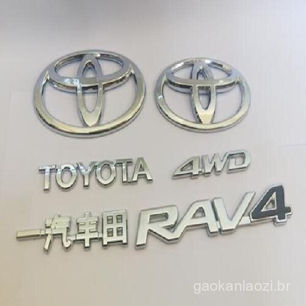 Emblema do carro Toyota RAV4 2008-2012, emblema da grade dianteira do FAW Toyota RAV4, logotipo 4WD em inglês, LCDO