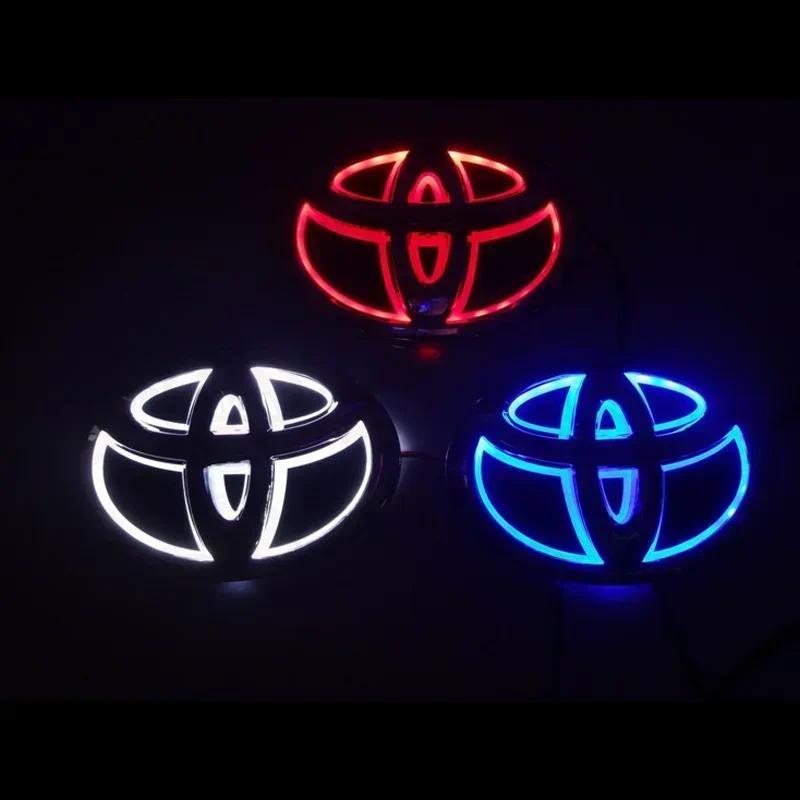 5D LED Emblema Luz Para Toyota Corolla Camry RAV4 Highlander Yaris Vios Coroa Prius Grade Dianteira E Tronco Traseiro Ac