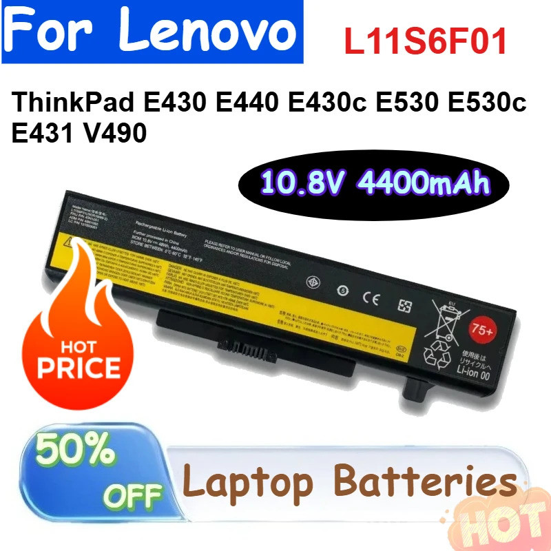 Bateria De Íon-Lítio L11S6F01 10.8V 4400mAh Para Lenovo ThinkPad Edge E430 E440 E430c E530 E530c E431 V490 Baterias Lapt