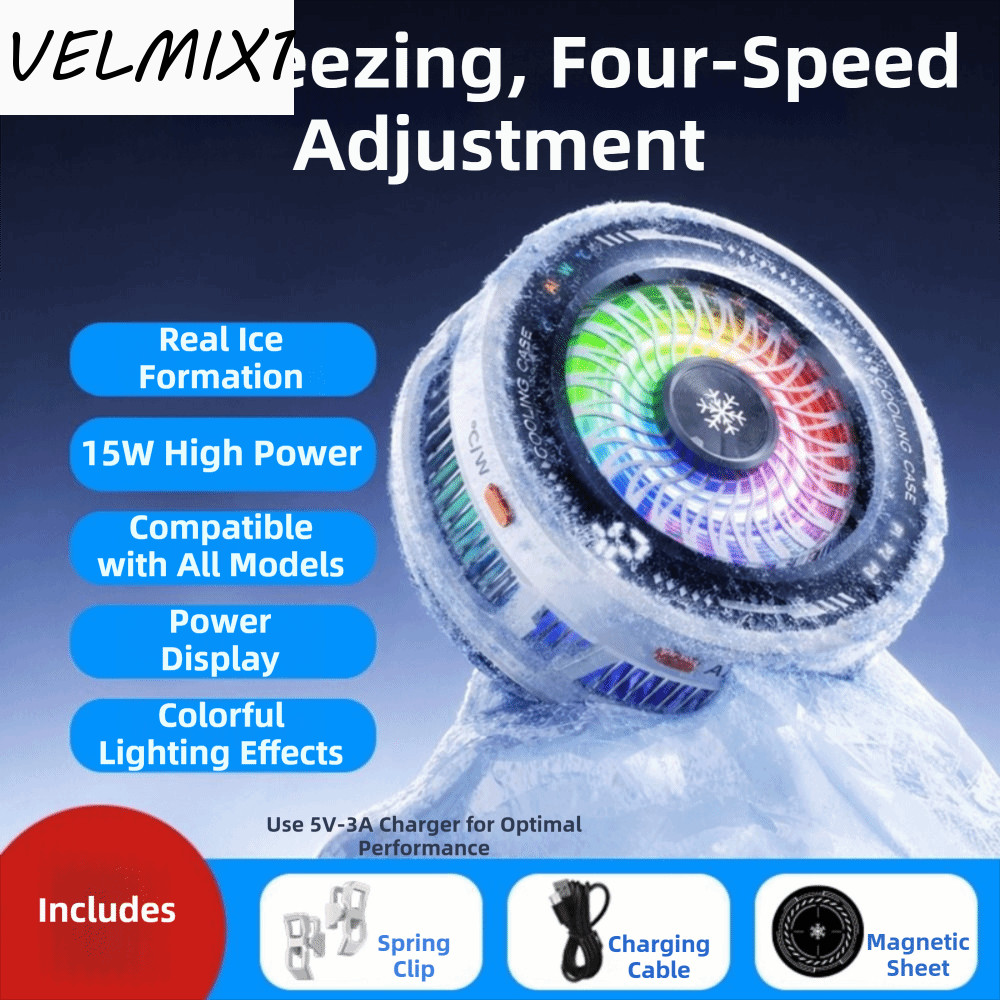 Refrigerador De Telefone Móvel VELMIX1 , Grande Área De Dissipação De Calor 4 Modos AI Smart Temp Control Cooler