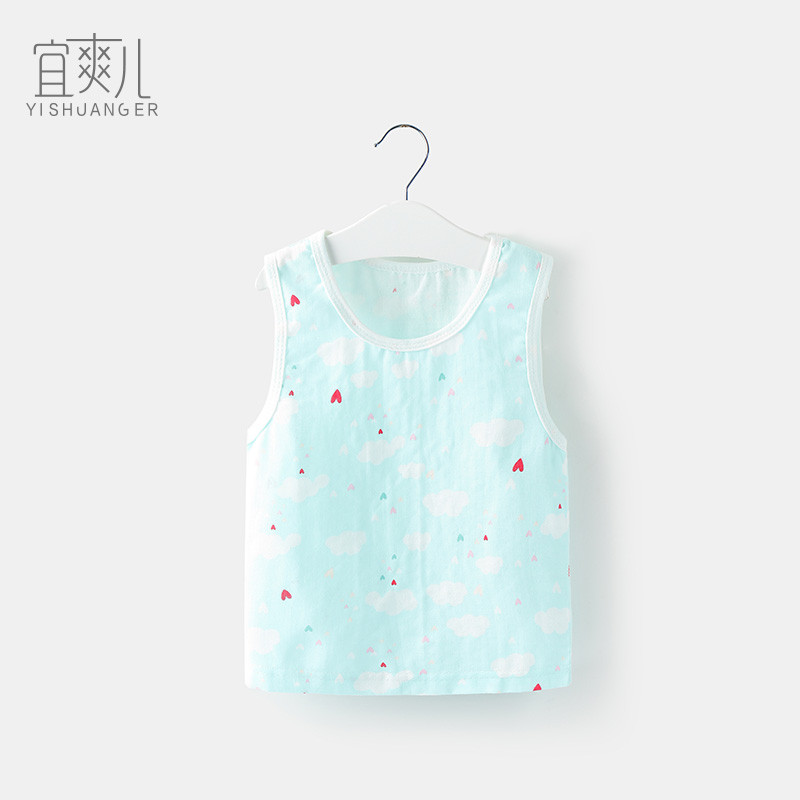 Yishuanger colete de bebê masculino feminino bebê puro algodão gaze colete fino camiseta sem mangas crianças roupas de v