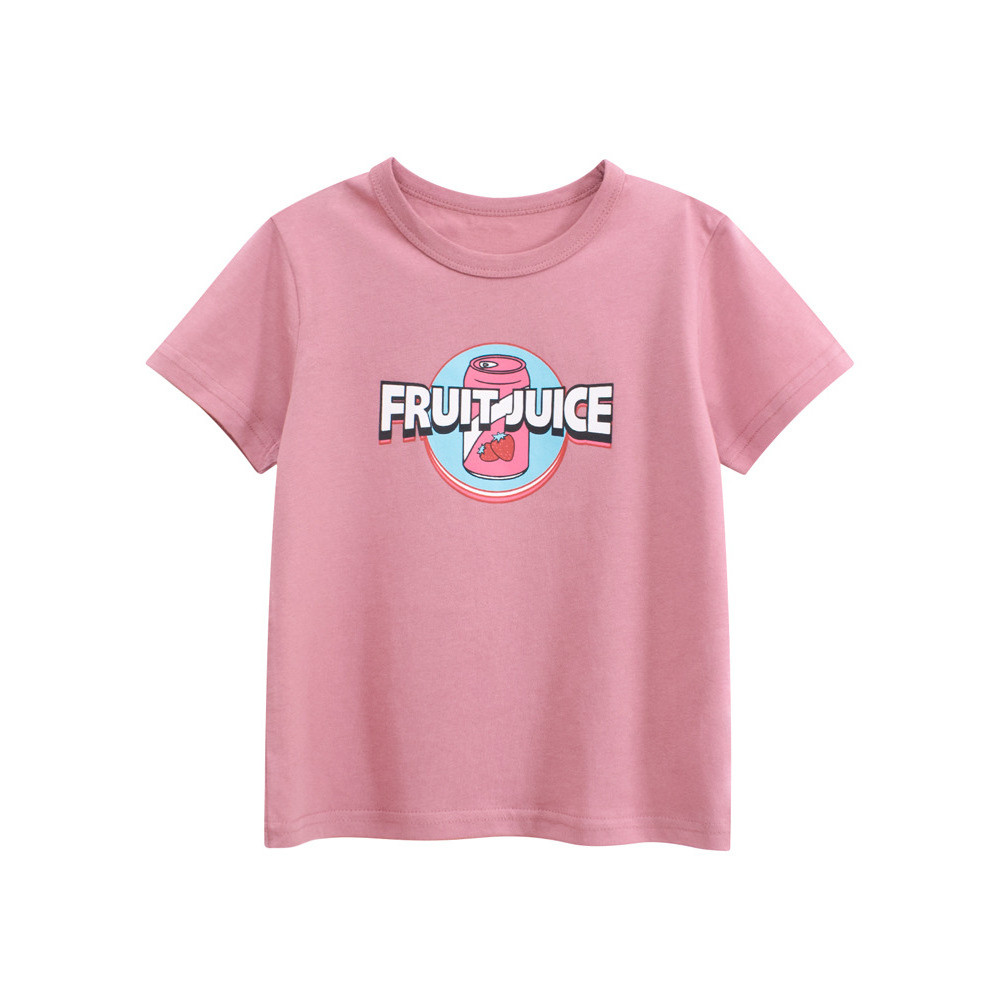 27home puro algodão 2026 novo estilo crianças dos desenhos animados camiseta de manga curta versão coreana roupas infant