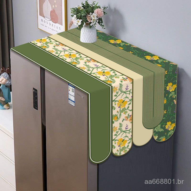 Capa protetora contra poeira para refrigeradores de duas e uma porta, capa de micro-ondas com desenho animado, capa de t