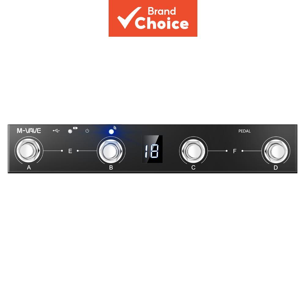 M-Vave Chocolate Controle MIDI Programável com 4 Footswitch BT, compatível com USB para BIAS FX 2/Zoom MS-50G
