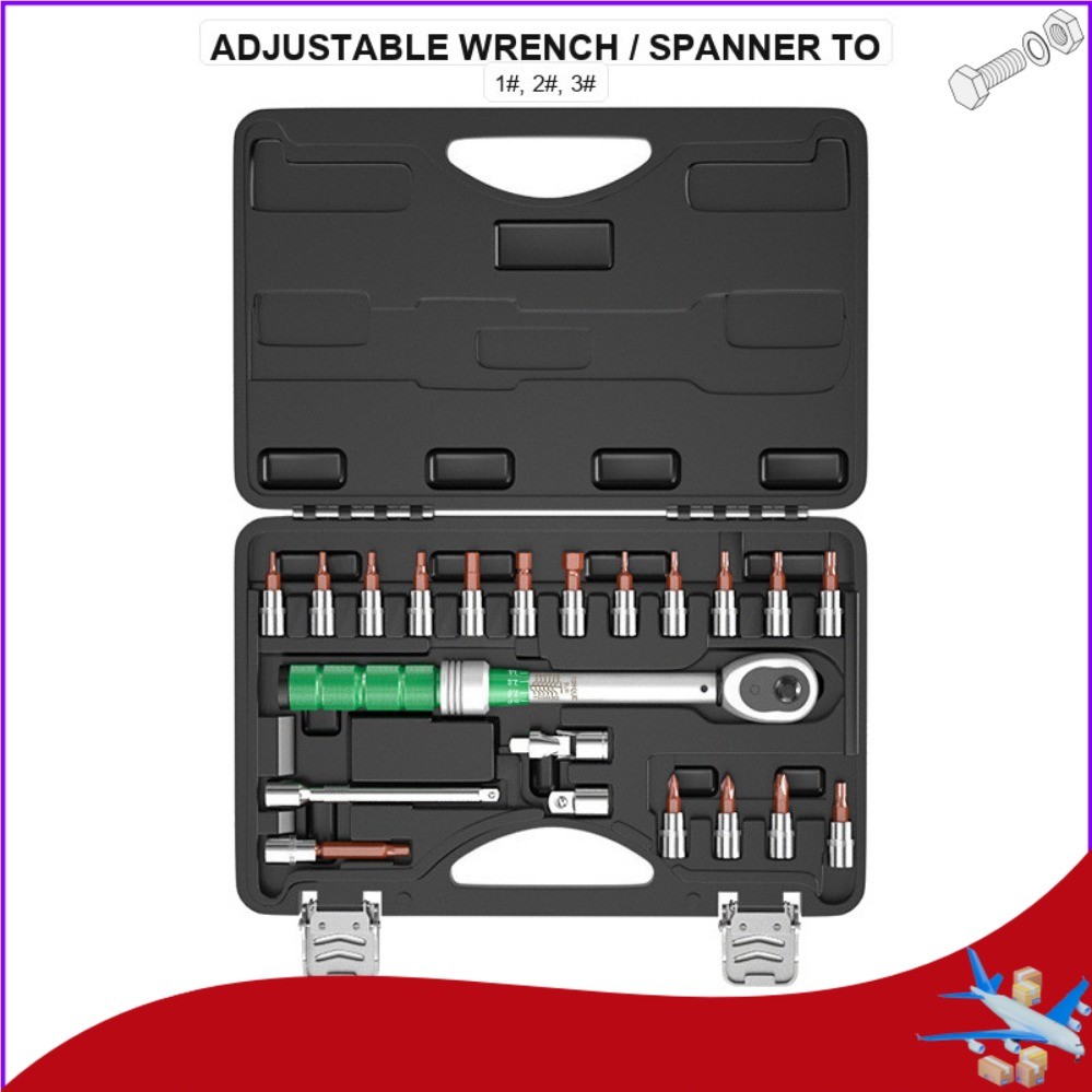 Conjunto De Chave De Torque Predefinida De Alta Precisão , De Catraca Ajustável Com Soquete De Bits Para Reparo De Carro