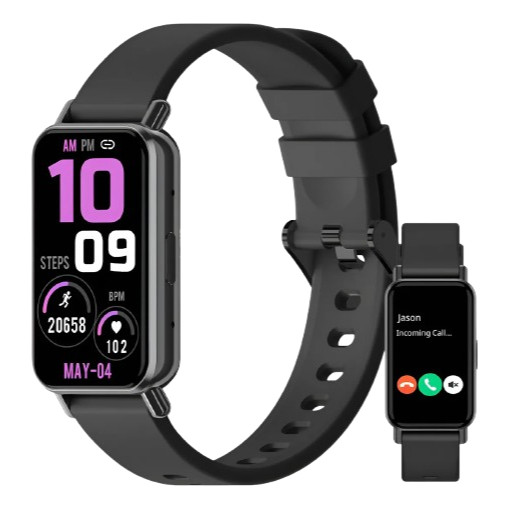 Smartwatch Peje Band 1 – À Prova D’Água | Pulseira Preta | Caixa Preta