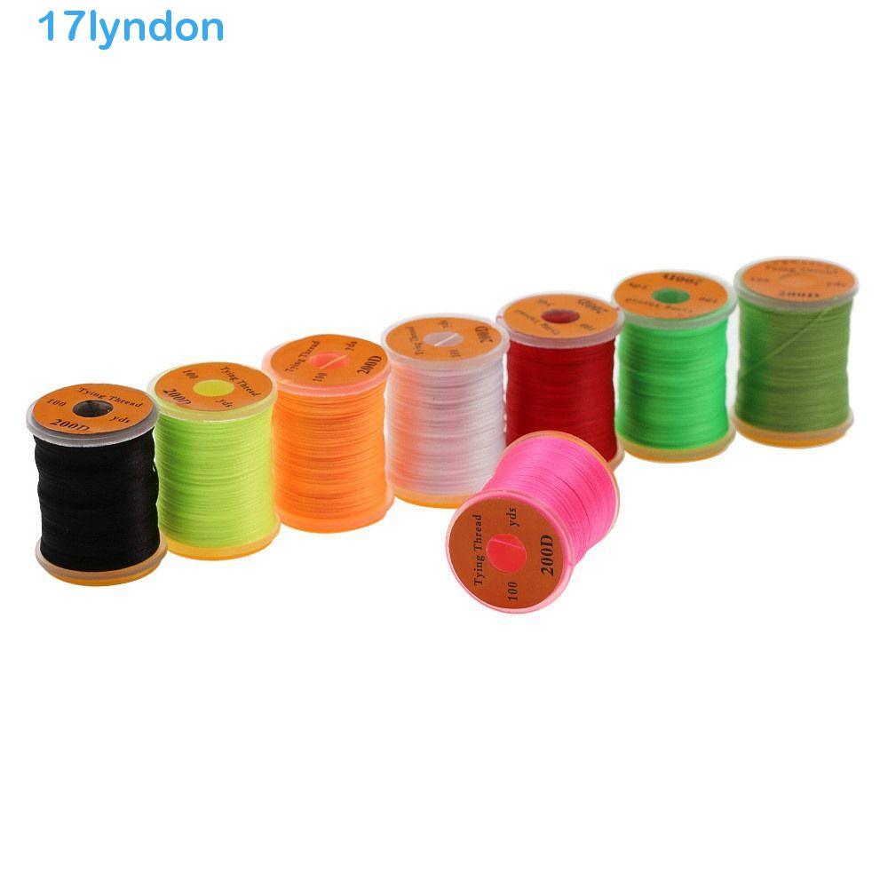 LYNDON Fly Tying Thread Moscas Isca De Pesca Durável 100 Jardas 200D Bass Fishing Hook Line