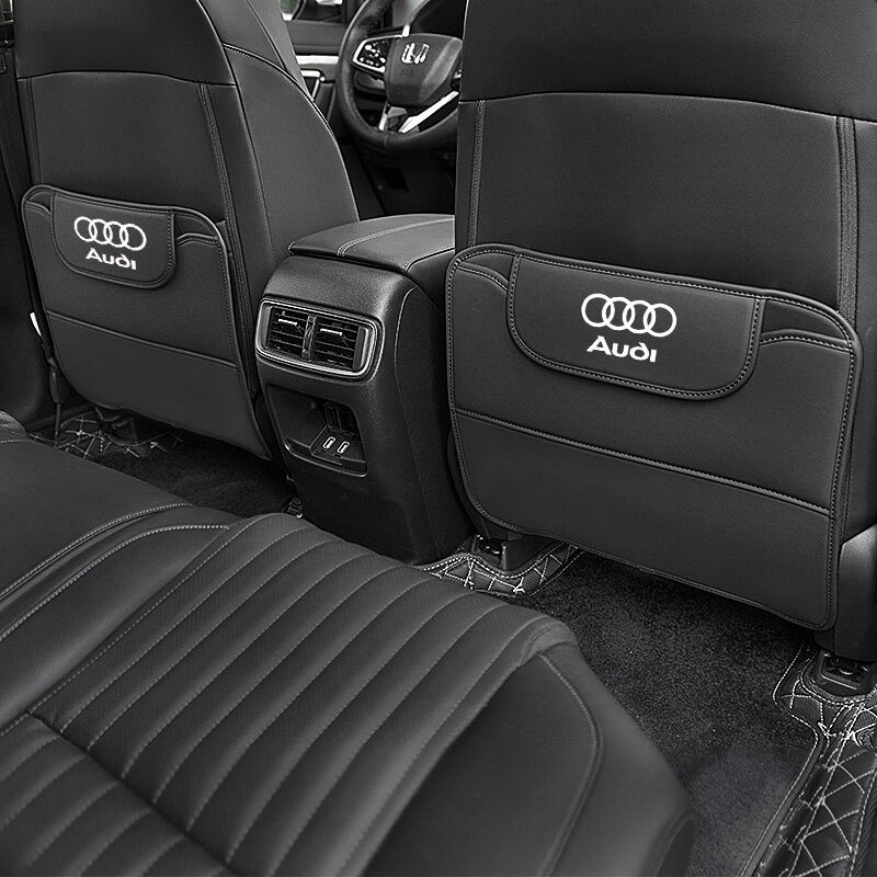 Protetor de Encosto de Banco de Carro em Couro PU Anti-impacto para Audi A4L Q5L A5 A3 A6 C5 Q5 Q7 R8 RS5 A1 A2 A7 Q1 Q3
