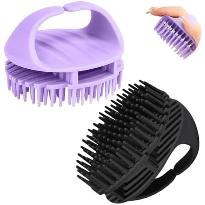 OULIGET Scalp Massager Shampoo Brush with Long Bristles, Silicone Scrubber Hair Wash Tool for Dandruff, Comfortable Show