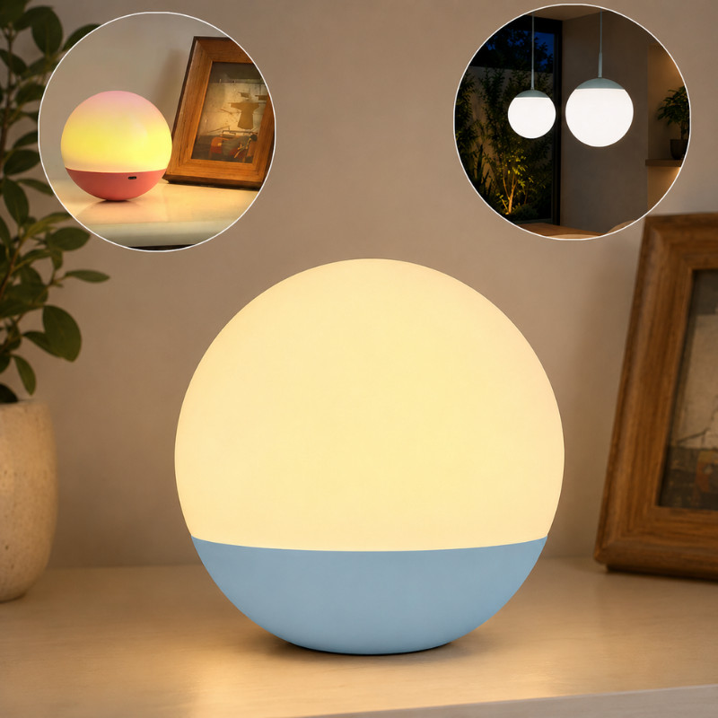 Luminária Magnética Recarregável Noturna Decorativa Multifuncional Abajur para Quarto Luz Cabeceira