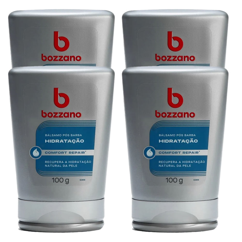 Kit Bálsamo Pós Barba Bozzano Hidratação 100g - 4 Unidades