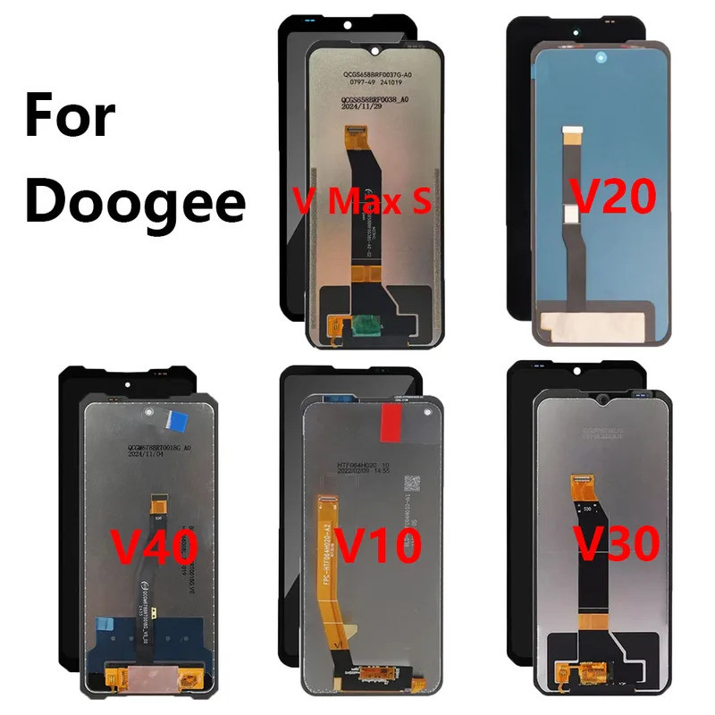 Novo Digitalizador De Tela LCD Para Doogee V MAX S V10 V11 V20 V20S V20 PRO V30 V30T V31GT V40 V40 Substituição