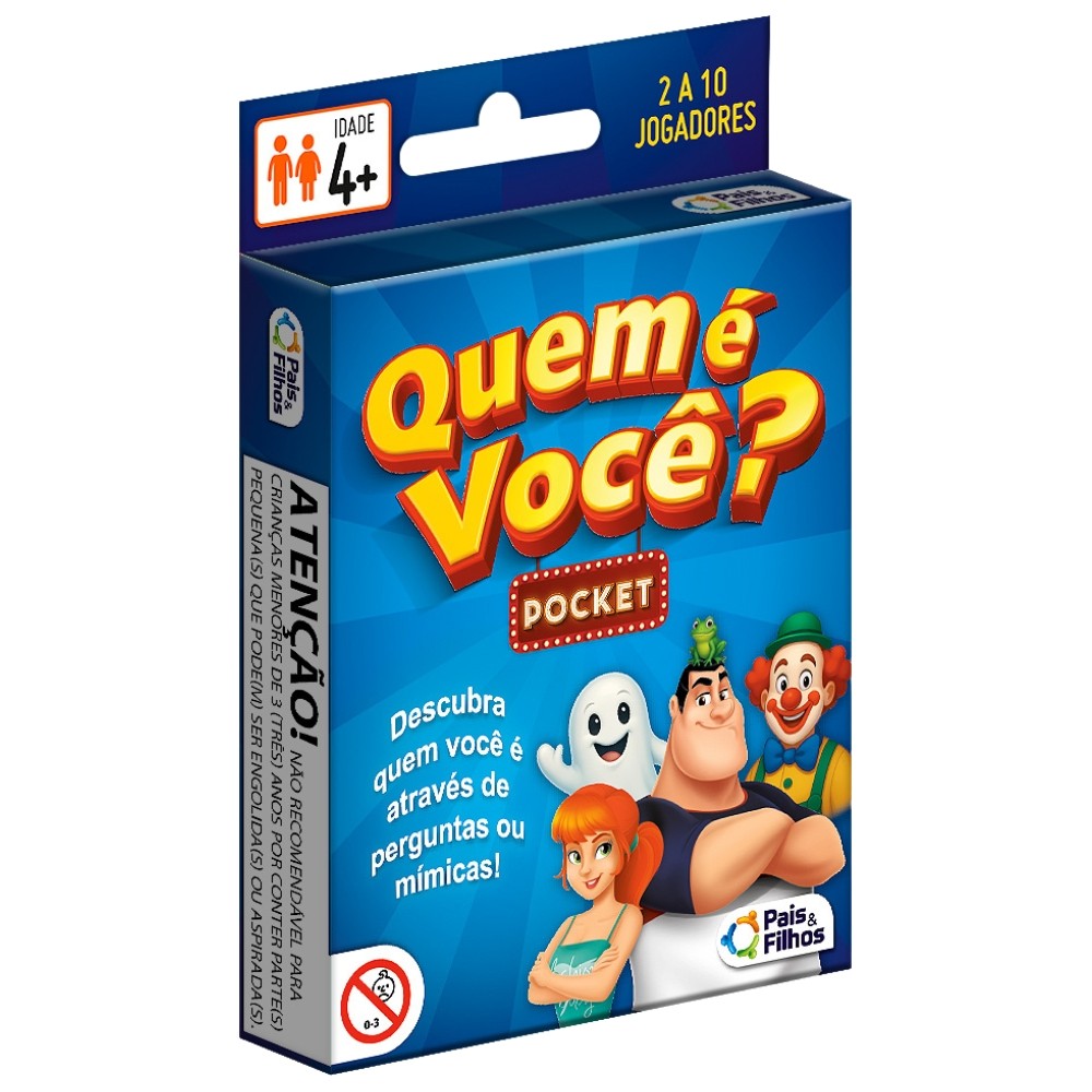 JOGO QUEM É VOCÊ? POCKET PAIS E FILHOS CARTAS BRINQUEDOS EDUCATIVO CRIANÇAS PERGUNTA CARA A MESA &