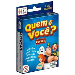 JOGO QUEM É VOCÊ? POCKET PAIS E FILHOS CARTAS BRINQUEDOS EDUCATIVO CRIANÇAS PERGUNTA CARA A MESA &