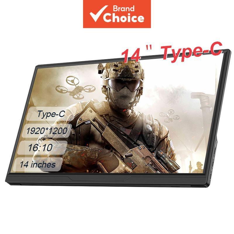 Monitor portátil LANLIPU de 14 1200P para jogos, ultraleve, com extensão HDMI Tipo C para PS4/5, telefone, laptop,