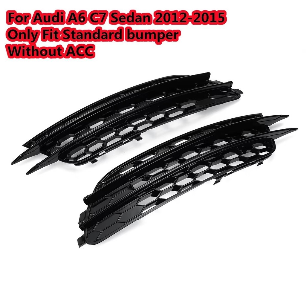 1 Par De Grade De Luz De Nevoeiro Do Para-Choque Dianteiro Audi A6 C7 Sedan 2012 2013 2014 2015 Lâmpada Grades De Malha