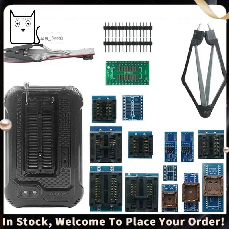 Para T48 TL866II-3G USB Kit Programador Universal 17386 + IC SPI Flash TL866II NAND EEPROM MCU PIC AVR Com 17 Adaptador