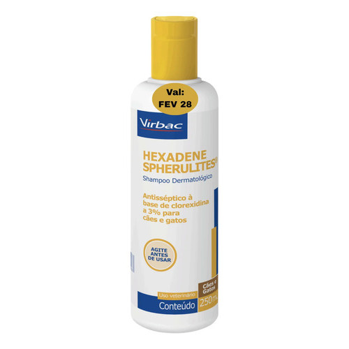 Shampoo Hexadene Spherulites 250ml Para Caes E Gatos Virbac