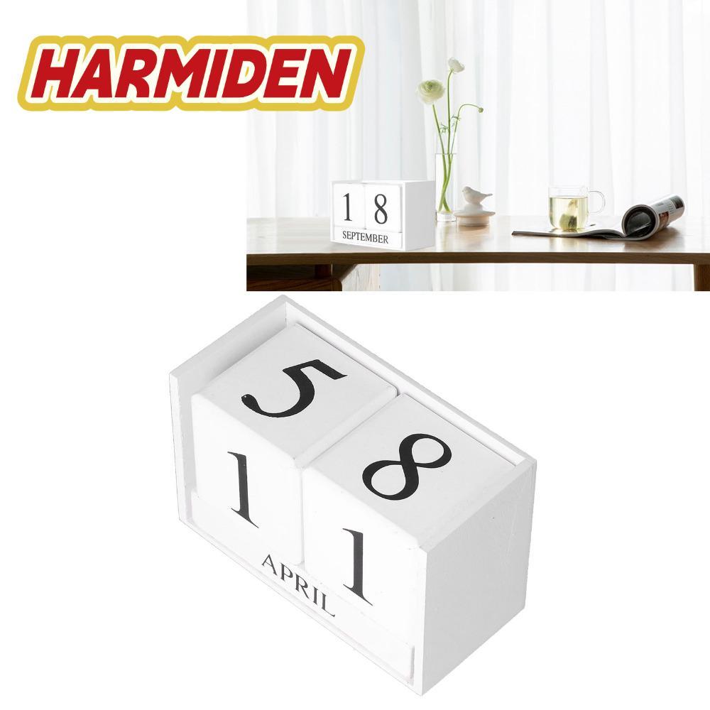 MIOSHOP 6pcs Calendário Perpétuo , Blocos De Mesa Branco Com Data , Reutilizável