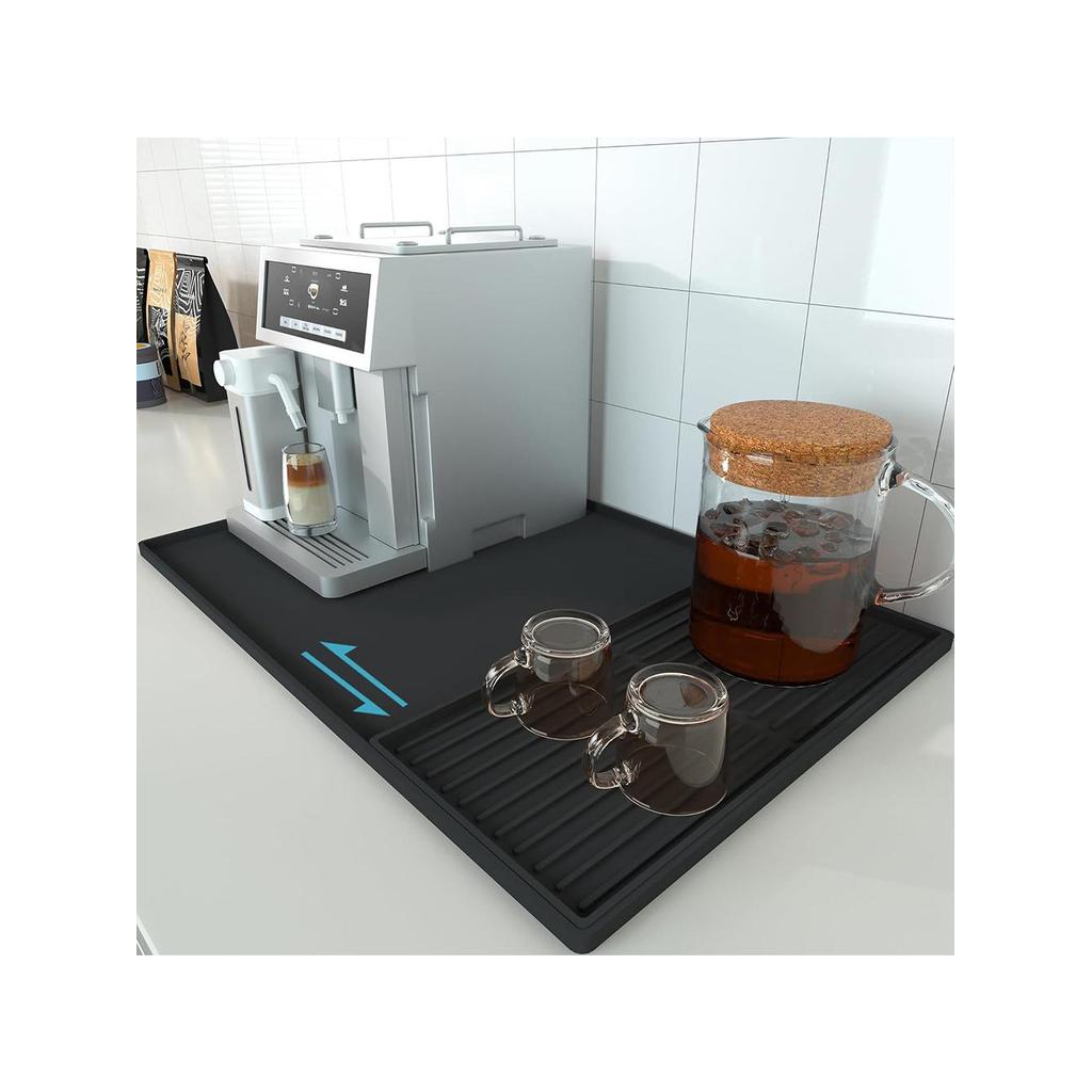 Venda quente Tapete de Silicone para máquina de café, mesa de Bar, antiderrapante, isolamento térmico, grande bandeja de