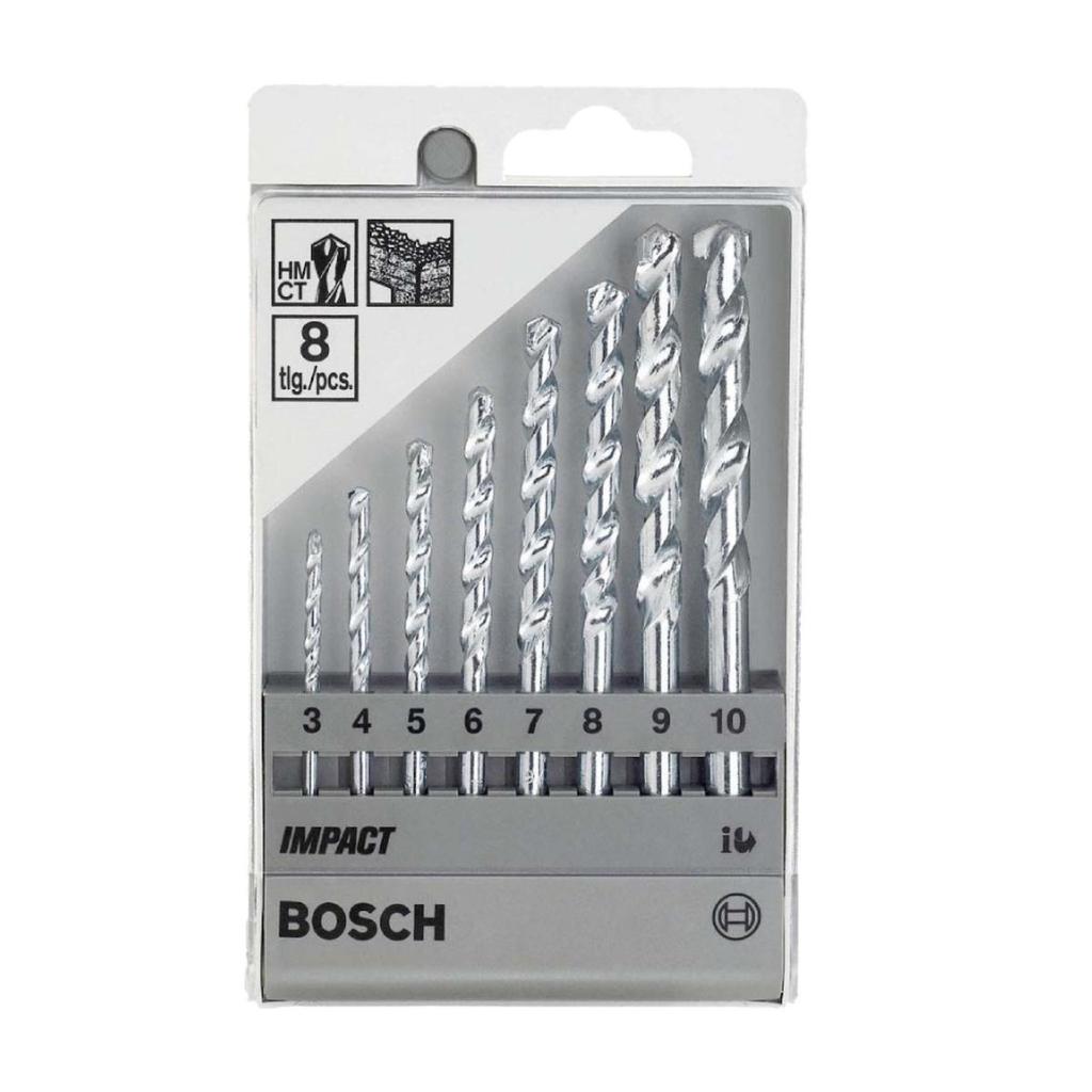 Jogo Brocas Para Alvenaria Bosch Cyl-1 Ø3-4-5-6-7-8-9-10 mm
