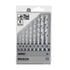 Jogo Brocas Para Alvenaria Bosch Cyl-1 Ø3-4-5-6-7-8-9-10 mm