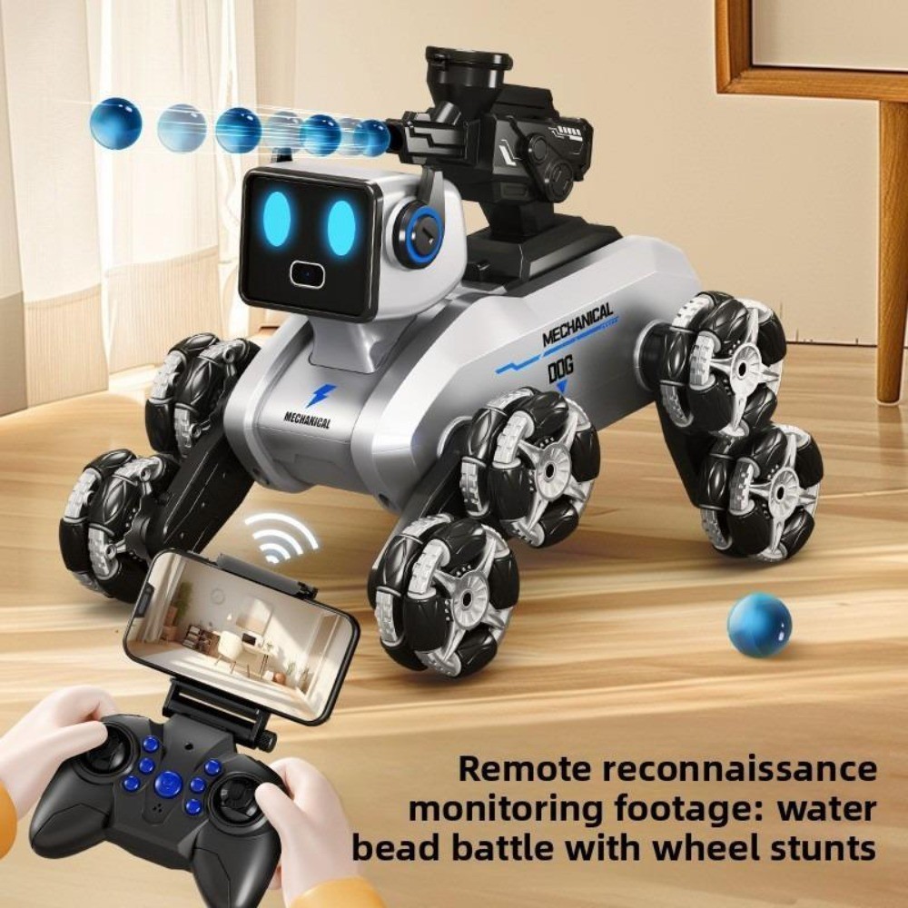RC Stunt Robot Dog Controlador Duplo Relógio De Gravidade 4 Posturas Transformar Deriva Spin Brinquedo De Aniversário In