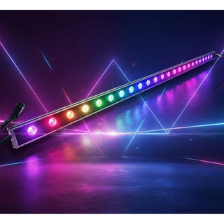 Ribalta 24w LED Bivolt Com 24 LEDs RGB Com Controle Remoto Decoração Colorida Eventos Festas DJ